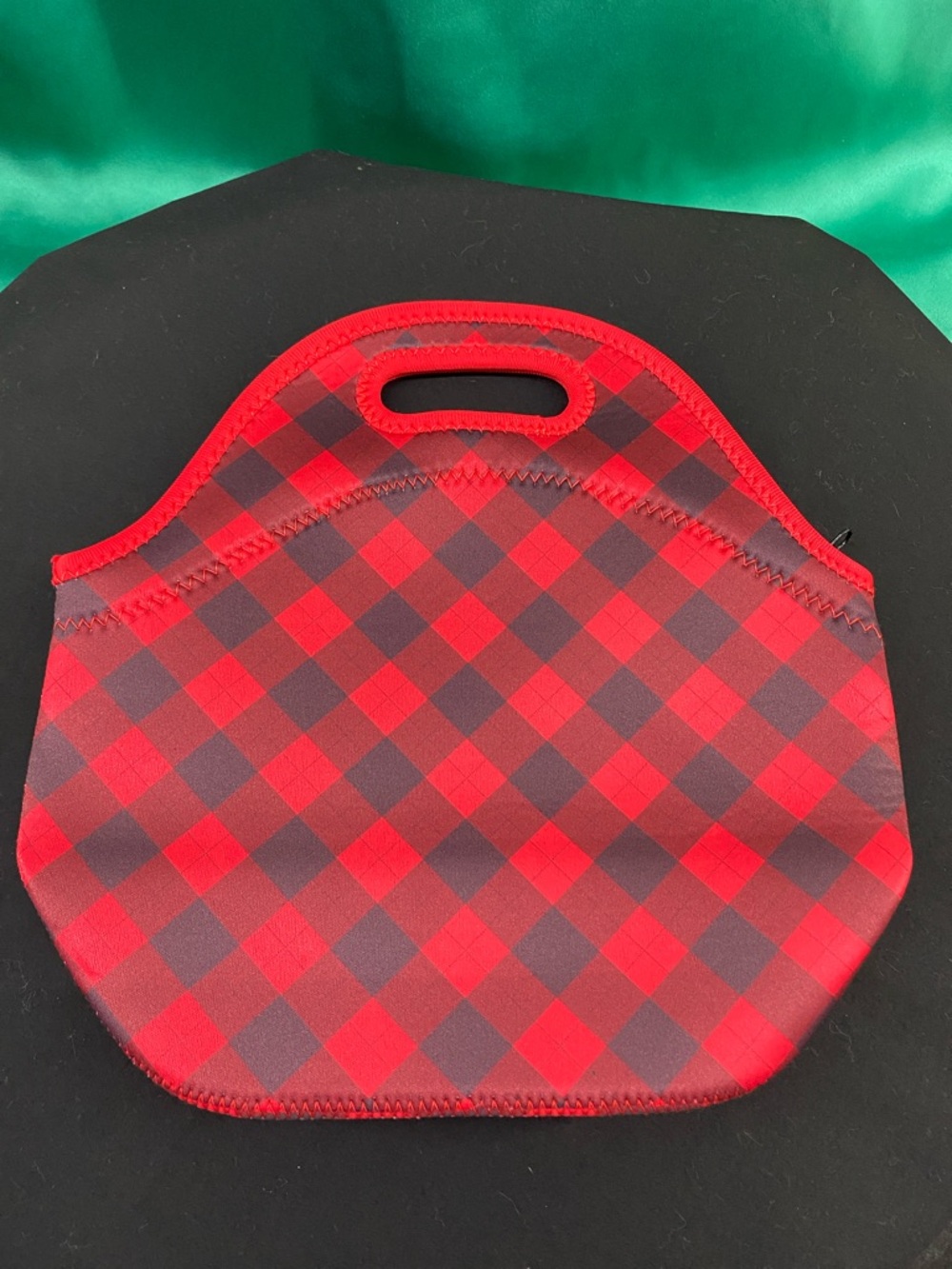 OHIO STATE Buffalo Plaid Zippered Insulated Neoprene Lunch Tote Caddy—New in Bag - Picture 11 of 12